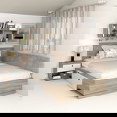 Pat colt de o persoana AMBRO, 90x200, sertar lateral, Oak, Alb