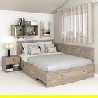 Pat colt AMBRO, 140x200, 2 sertare, Oak