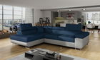 Coltar extensibil stanga 4 locuri, ELTAP, Anton, 272x203x85 cm, lemn/poliester, bleumarin/gri