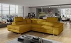 Coltar extensibil stanga 4 locuri, ELTAP, Anton, 272x203x85 cm, lemn/poliester, mustar