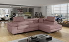 Coltar extensibil dreapta 4 locuri, ELTAP, Anton, 272x203x85 cm, lemn/poliester, roz antic