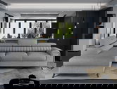 Coltar extensibil stanga 4 locuri, ELTAP, Lau-20, Laurence, 278x205x92 cm, lemn/poliester, gri deschis