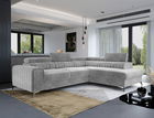 Coltar extensibil dreapta 4 locuri, ELTAP, Lau-41, Laurence, 278x205x92 cm, lemn/poliester, gri deschis