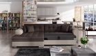 Coltar extensibil stanga 4 locuri, ELTAP, Sorento, 296x194x78 cm, lemn/poliester, maro/bej