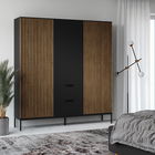 Dulap pentru haine ELTAP, Meorati, 185x60x200 cm, PAL/ABS, negru/maro