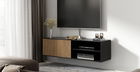 Comoda TV ELTAP, Meorati, 150x40x40 cm, PAL/ABS, negru/maro