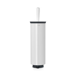 Perie de toaleta cu suport, Brabantia, Profile White, 12.5x11.5x43 cm, otel, alb
