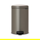 Cos de gunoi cu pedala, Brabantia, NewIcon Platinum, 20 L, 38x29x46.7 cm, otel, gri inchis