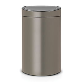 Cos de gunoi cu soft touch, Brabantia, Recycle New Platinum, 10+23 L, 30.5x43.5x72.5 cm, otel, gri inchis