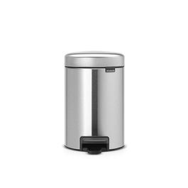 Cos de gunoi cu pedala, Brabantia, NewIcon Matt , 3 L, 23.5x16.8x26.4 cm, otel, argintiu