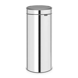 Cos de gunoi cu soft touch, Brabantia, Touch New, 30 L, 32x29.5x72 cm, otel, argintiu