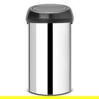Cos de gunoi cu soft touch, Brabantia, Brilliant Steel, 60 L, 40x40x71 cm, otel, argintiu