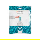 Set 40 saci de gunoi, Brabantia, NewIcon PerfectFit, marimea W, 5 L, nailon, alb