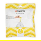 Set 40 saci de gunoi, Brabantia, PerfectFit, marimea A, 3 L, nailon, alb
