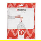 Set 40 saci de gunoi, Brabantia, PerfectFit, marimea B, 5 L, nailon, alb