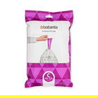 Set 40 saci de gunoi, Brabantia, PerfectFit, marimea C, 10-12 L, nailon, alb