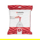 Set 40 saci de gunoi, Brabantia, PerfectFit, marimea J, 20-25 L, nailon, alb