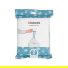 Set 40 saci de gunoi, Brabantia, PerfectFit, marimea O, 30 L, nailon, alb