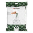 Set 40 saci de gunoi, Brabantia, PerfectFit, marimea R, 36 L, nailon, alb