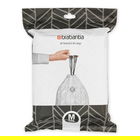 Set 40 saci de gunoi, Brabantia, PerfectFit, marimea M, 60 L, nailon, alb