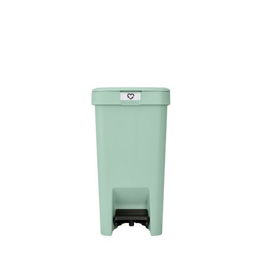 Cos de gunoi cu pedala, Brabantia, StepUp, 10 L, 26.5x20.3x38.1 cm, polipropilena, verde jad