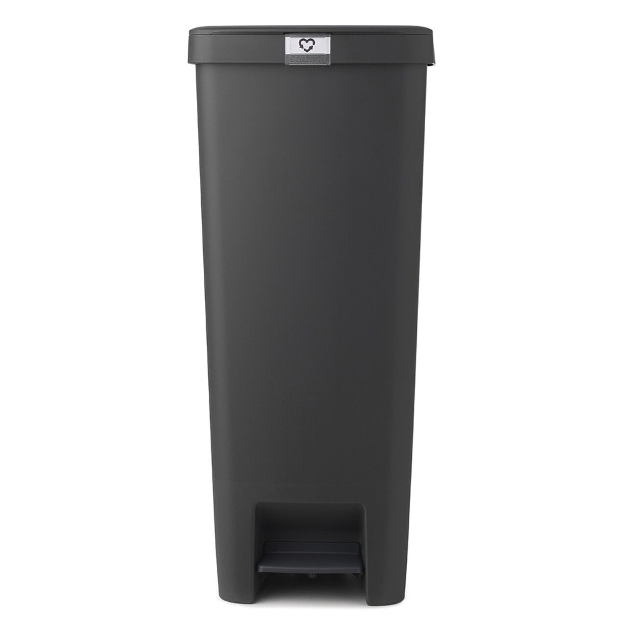 Cos de gunoi cu pedala, Brabantia, StepUp, 40 L, 35.2x28x66.6 cm, polipropilena, gri inchis