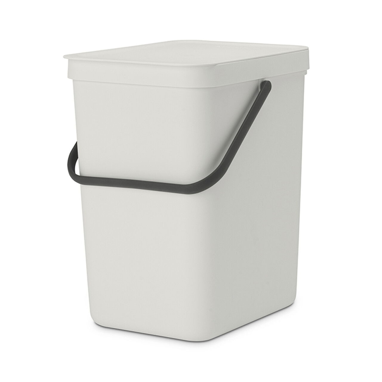 Cos de gunoi, Brabantia, Sort&Go, 25 L, 34.5x26.8x40.1 cm, polipropilena, gri deschis