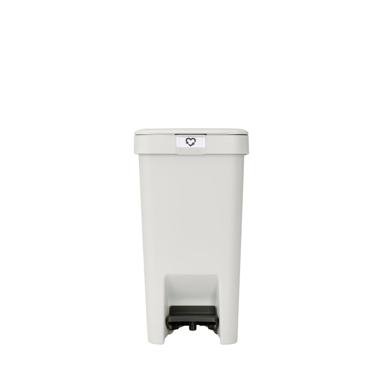 Cos de gunoi cu pedala, Brabantia, StepUp, 10 L, 26.5x20.3x38.1 cm, polipropilena, gri deschis