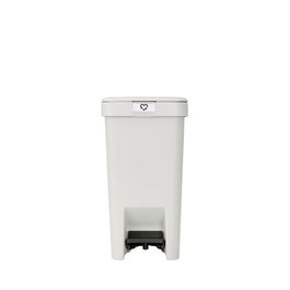 Cos de gunoi cu pedala, Brabantia, StepUp, 10 L, 26.5x20.3x38.1 cm, polipropilena, gri deschis