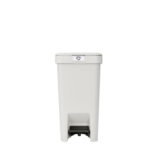 Cos de gunoi cu pedala, Brabantia, StepUp, 10 L, 26.5x20.3x38.1 cm, polipropilena, gri deschis