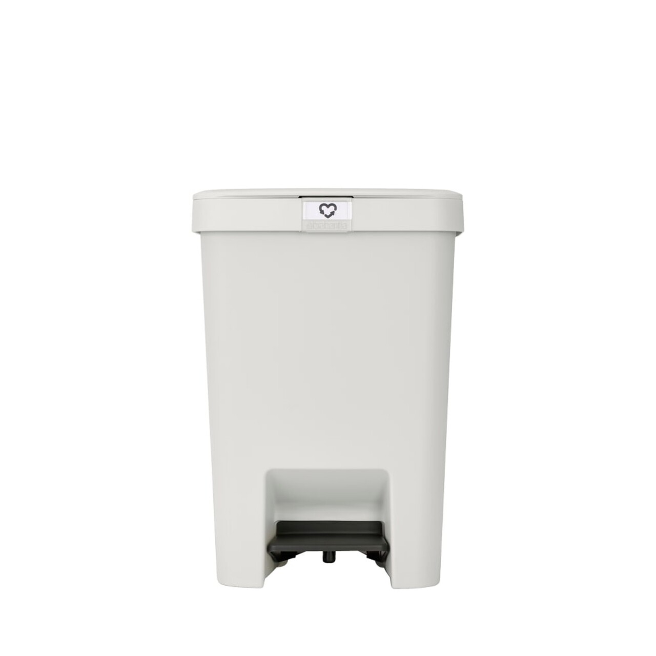 Cos de gunoi cu pedala, Brabantia, StepUp, 25 L, 35.2x28x40.9 cm, polipropilena, gri deschis