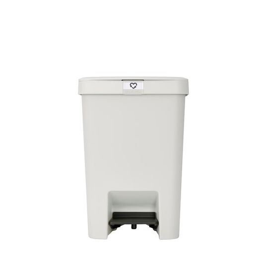 Cos de gunoi cu pedala, Brabantia, StepUp, 25 L, 35.2x28x40.9 cm, polipropilena, gri deschis