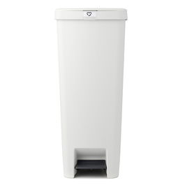Cos de gunoi cu pedala, Brabantia, StepUp, 40 L, 35.2x28x66.6 cm, polipropilena, gri deschis