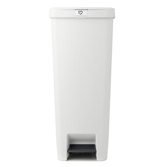 Cos de gunoi cu pedala, Brabantia, StepUp, 40 L, 35.2x28x66.6 cm, polipropilena, gri deschis