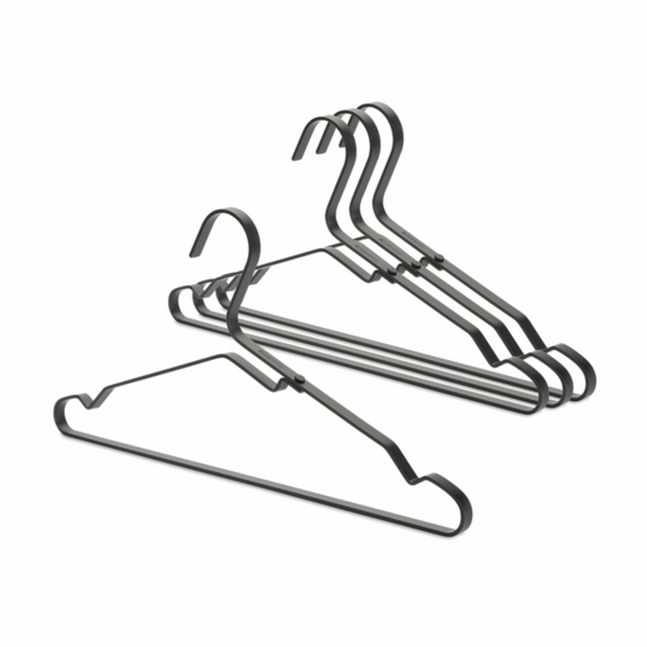 Set 4 umerase, Brabantia, Linn, 42.2x20.6 cm, aluminiu, negru