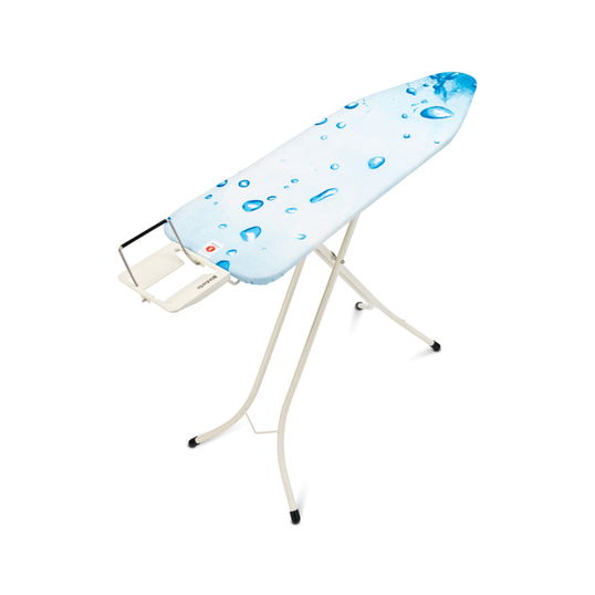 Masa de calcat, Brabantia B, Ice Water, 124x38 cm, 7 pozitii de reglare, polipropilena/otel/bumbac