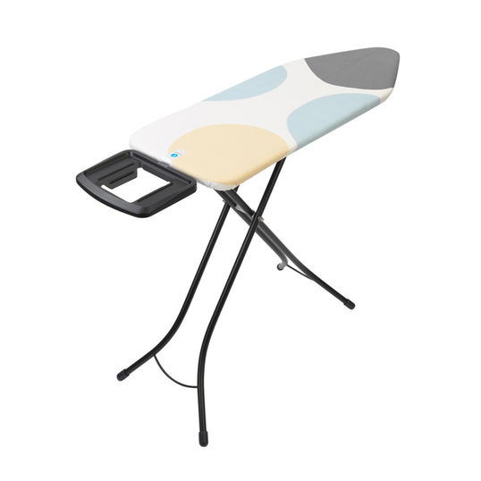 Masa de calcat, Brabantia C, Spring Bubbles, 124x45 cm, 7 pozitii de reglare, otel/bumbac