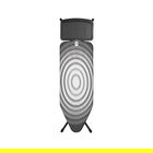 Masa de calcat, Brabantia C, Titan Oval, 124x45 cm, 7 pozitii de reglare, cu suport statie de calcat, otel/bumbac