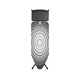 Masa de calcat, Brabantia C, Titan Oval, 124x45 cm, 7 pozitii de reglare, cu suport statie de calcat, otel/bumbac
