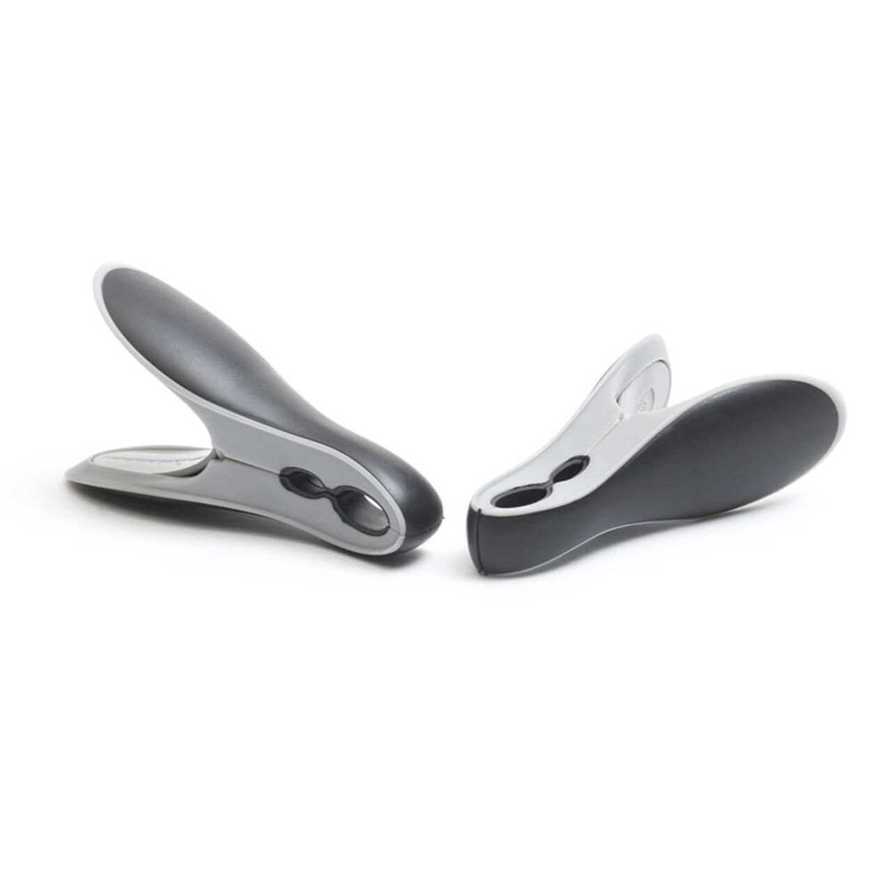 Set de 8 carlige pentru prinderea hainelor, Brabantia, Mixed, 4.5x2.6x8 cm, polipropilena, negru/gri