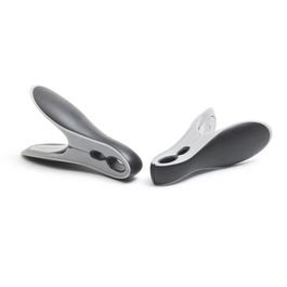 Set de 8 carlige pentru prinderea hainelor, Brabantia, Mixed, 4.5x2.6x8 cm, polipropilena, negru/gri