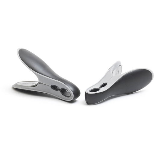 Set de 8 carlige pentru prinderea hainelor, Brabantia, Mixed, 4.5x2.6x8 cm, polipropilena, negru/gri