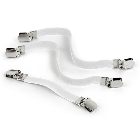 Set 3 cleme de fixare husa masa calcat, Brabantia, White, 25x7 cm, textil, alb
