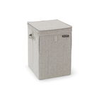 Cos de rufe stivuibil, Brabantia, Linn, 35 L, 37x32x44.5 cm, textil, gri