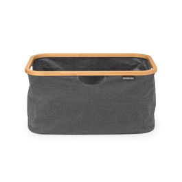 Cos de rufe / cos depozitare, pliabil, Brabantia, Linn, 40 L, 36x54x26.5 cm, textil, negru piper