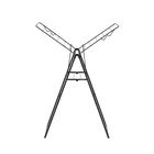 Uscator de rufe, Brabantia, Hangon Matt, 15 m capacitate de uscare, otel, negru mat