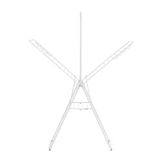 Uscator de rufe cu suport umerase, Brabantia, Hangon Fresh, 25 m capacitate de uscare, otel, alb