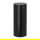 Cos de gunoi cu soft touch, Brabantia, Touch New, 30 L, 32x29.5x72 cm, otel, negru mat