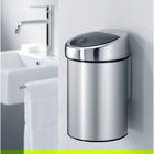 Cos de gunoi cu soft touch, Brabantia, Matt Steel, cu fixare de perete, 3 L, 18.4x18x28 cm, otel, argintiu