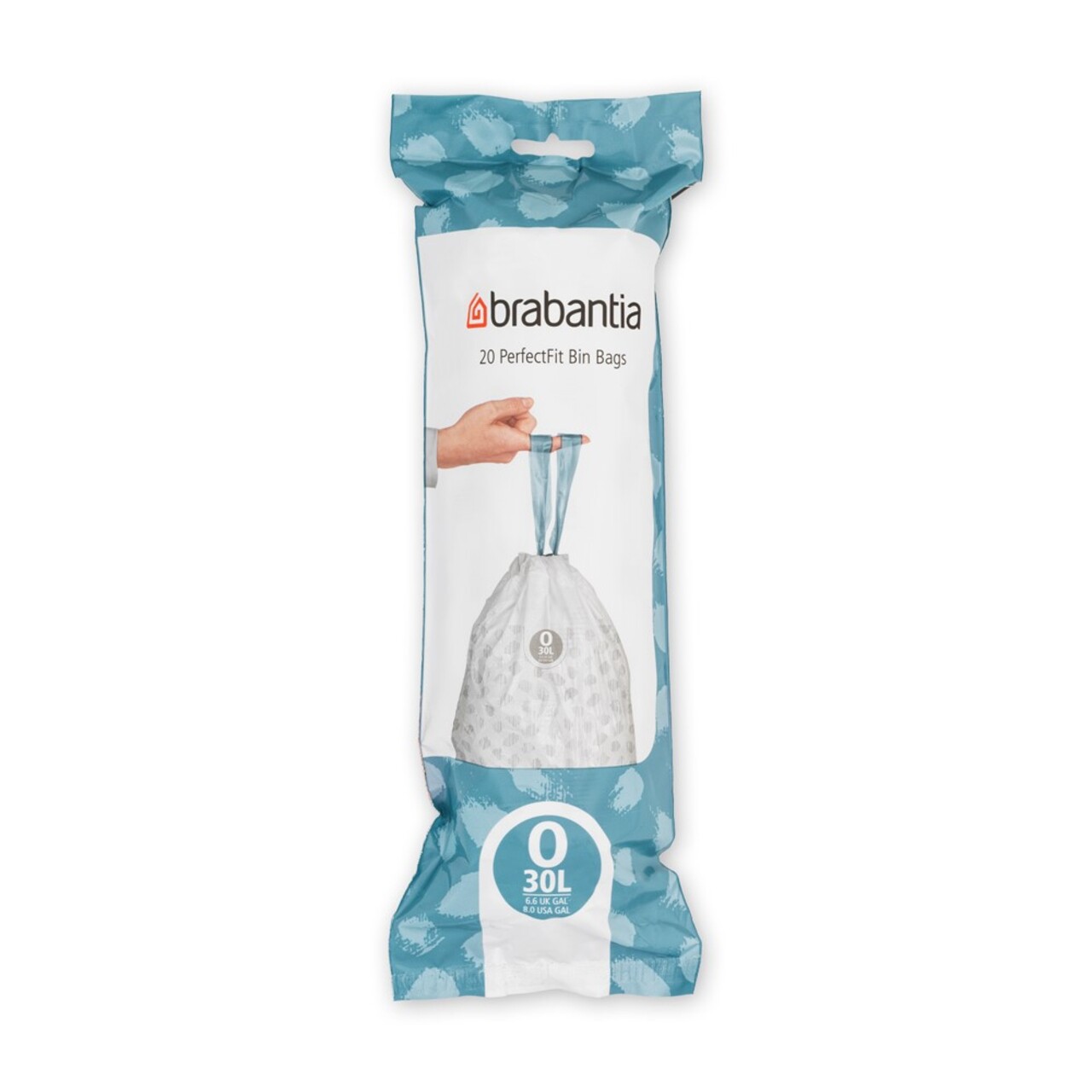 Set 20 saci de gunoi, Brabantia, PerfectFit, marimea O, 30 L, polipropilena, alb